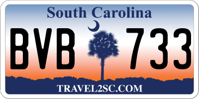 SC license plate BVB733