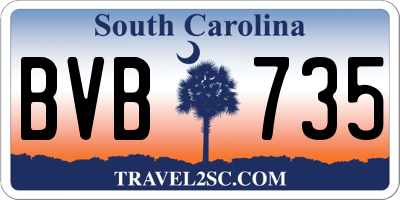 SC license plate BVB735