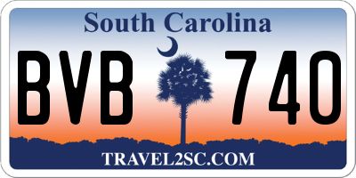 SC license plate BVB740
