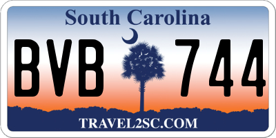 SC license plate BVB744