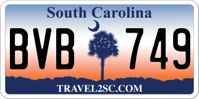 SC license plate BVB749