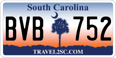 SC license plate BVB752