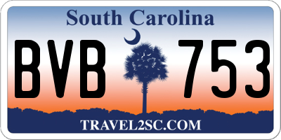 SC license plate BVB753