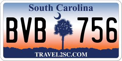 SC license plate BVB756