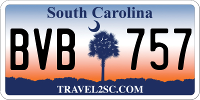 SC license plate BVB757