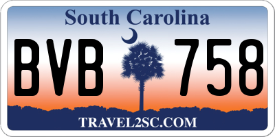 SC license plate BVB758