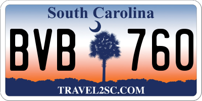 SC license plate BVB760