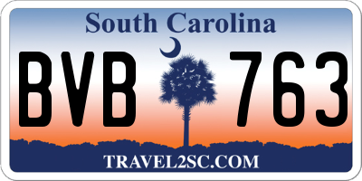 SC license plate BVB763
