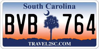 SC license plate BVB764
