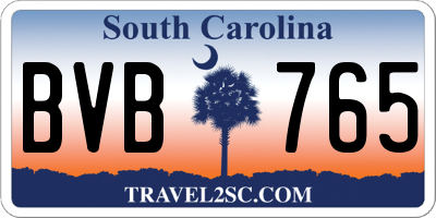 SC license plate BVB765