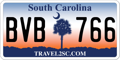 SC license plate BVB766