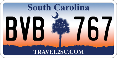 SC license plate BVB767