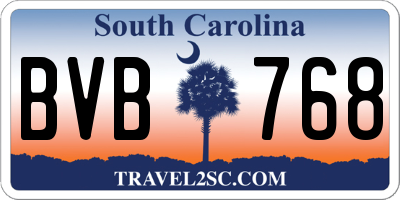 SC license plate BVB768