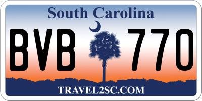 SC license plate BVB770