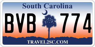 SC license plate BVB774