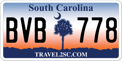 SC license plate BVB778