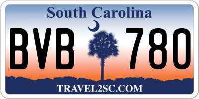 SC license plate BVB780