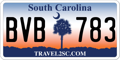 SC license plate BVB783