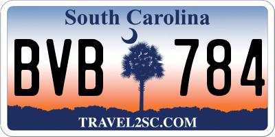 SC license plate BVB784
