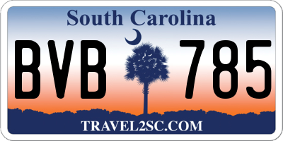 SC license plate BVB785