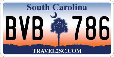 SC license plate BVB786