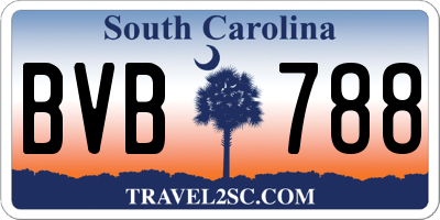 SC license plate BVB788