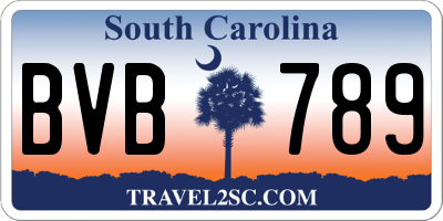 SC license plate BVB789