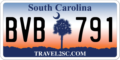 SC license plate BVB791