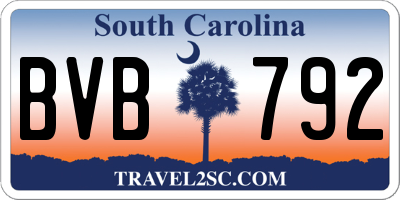 SC license plate BVB792