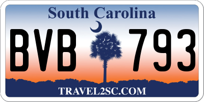 SC license plate BVB793
