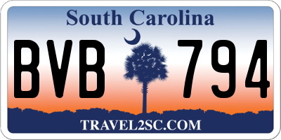 SC license plate BVB794