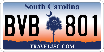 SC license plate BVB801