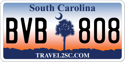 SC license plate BVB808