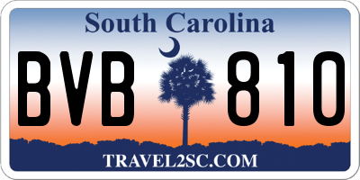 SC license plate BVB810