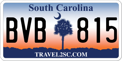 SC license plate BVB815