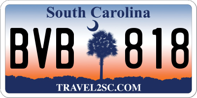 SC license plate BVB818