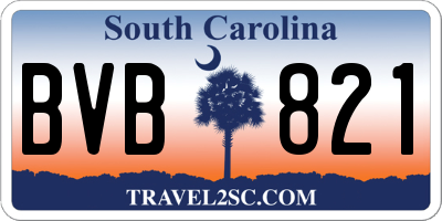 SC license plate BVB821
