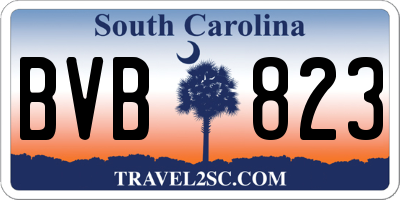 SC license plate BVB823