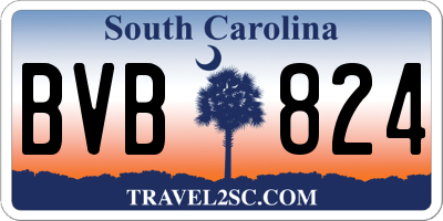 SC license plate BVB824
