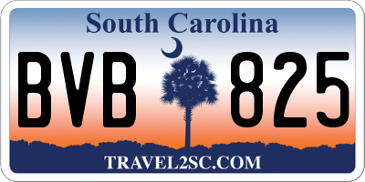 SC license plate BVB825