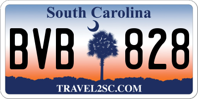 SC license plate BVB828