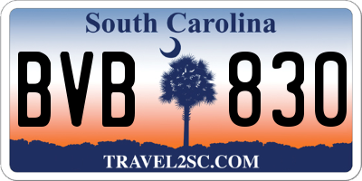 SC license plate BVB830
