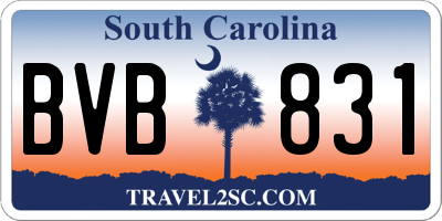 SC license plate BVB831