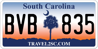 SC license plate BVB835
