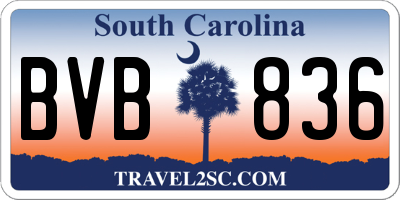 SC license plate BVB836