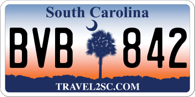 SC license plate BVB842