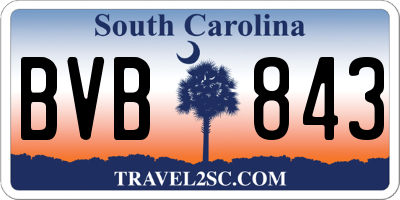SC license plate BVB843