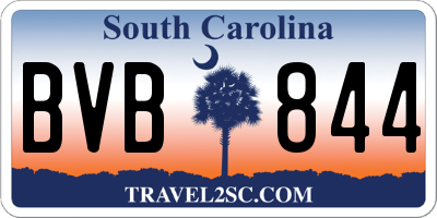 SC license plate BVB844