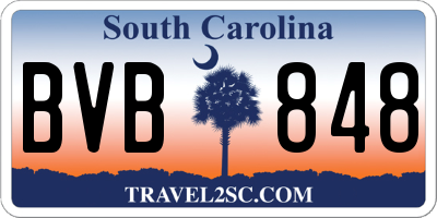 SC license plate BVB848