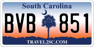 SC license plate BVB851